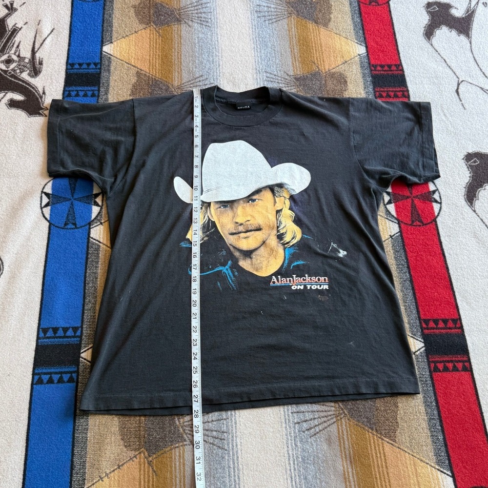 Vintage 1992 Alan Jackson Concert T-Shirt XL Screen Stars Best Country Music 90s - Picture 11 of 11